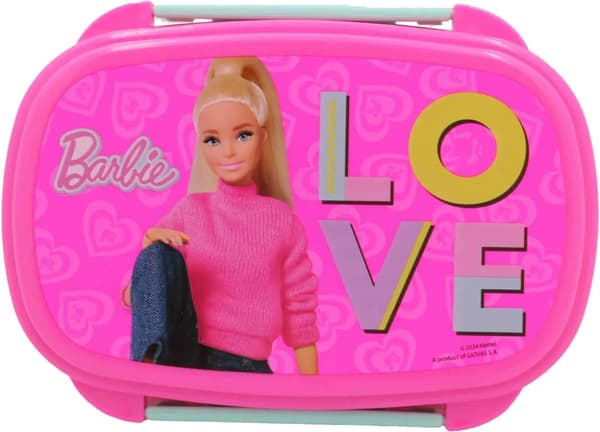 Barbie matlåda med kärlek + bestickset