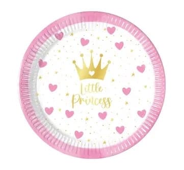 Papperstallrikar Little Princess 8 st 20 cm FSC
