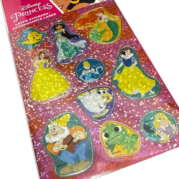 Holografiskt klistermärkeset med Disney Princess