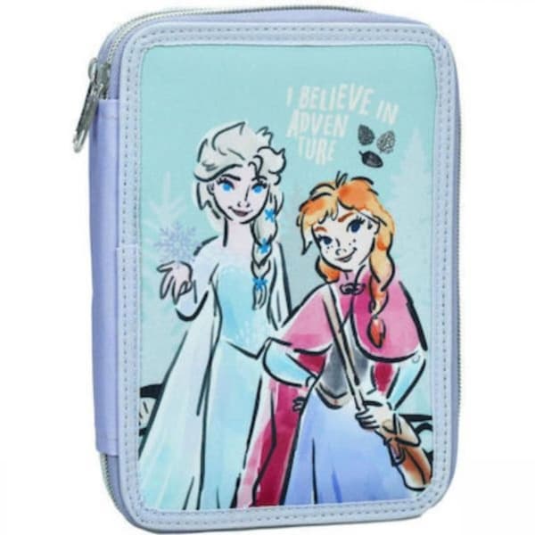 Pennfack med 2 nivåer, Disney Frozen Adventure, fyllt med tillbehör
