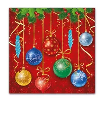 Juliga Glitterbollar i servetter Sparkling Balls 20 st 33x33 cm