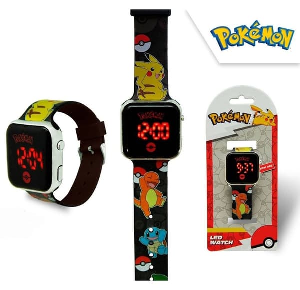 Digital LED-klocka med Pokémon-element