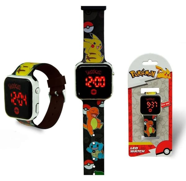 Digital LED-klocka med Pokémon-element