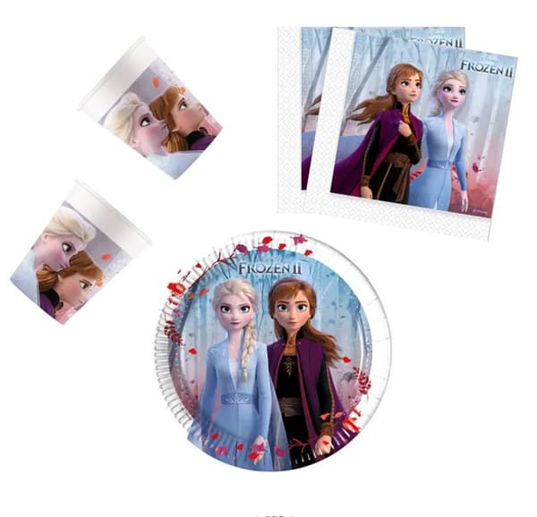 Disney Frozen festset med 36 delar och 20 cm tallrikar
