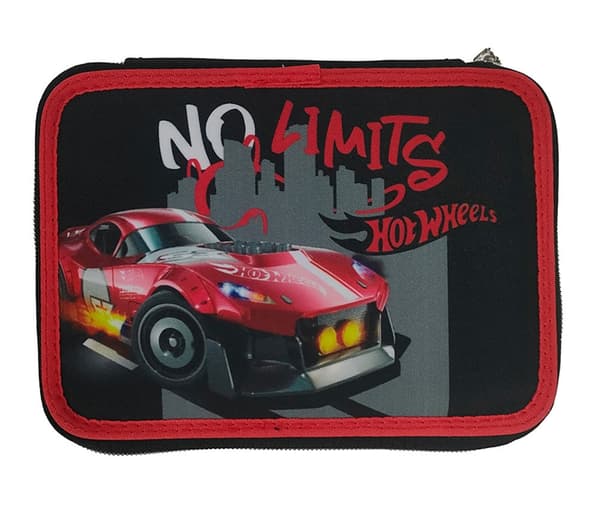 Hot Wheels Fyllt Pennfodral med 2 Nivåer