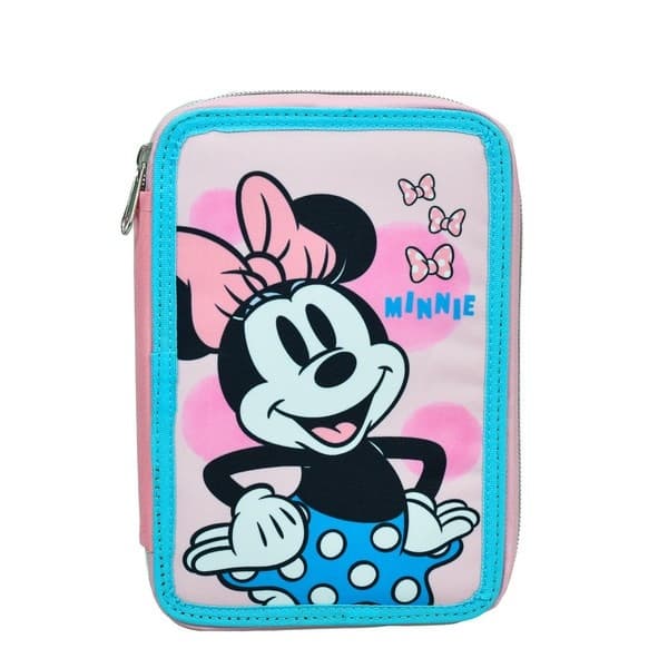 Minnie Joy pennfodral från Disney, fyllt med 2 lager