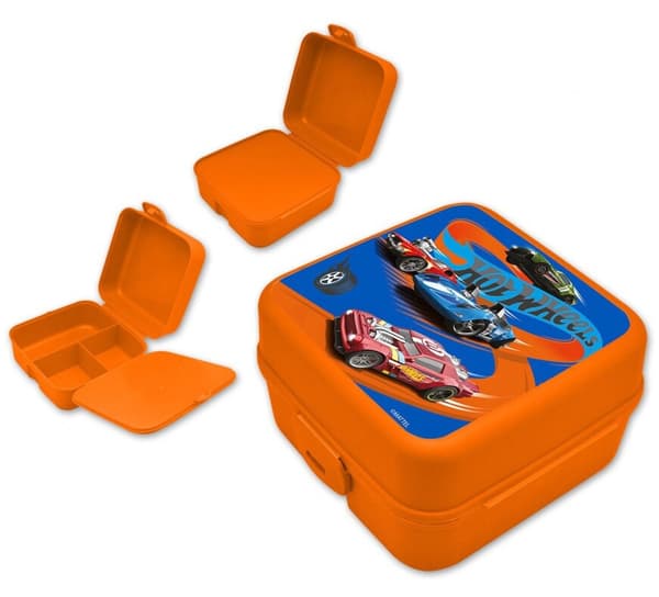Hot Wheels lunchlåda med flera fack, smörgåslåda