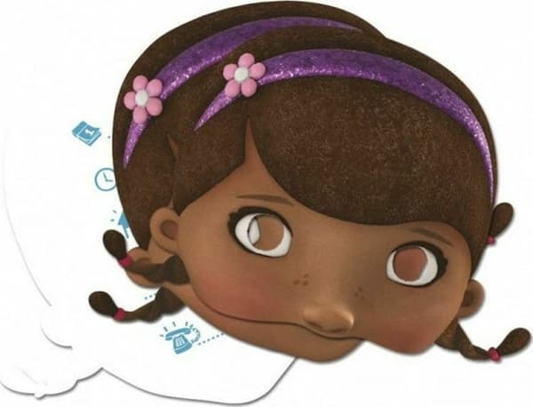 Disney Doc McStuffins 2 i 1 Inbjudan och Mask - 4 delar
