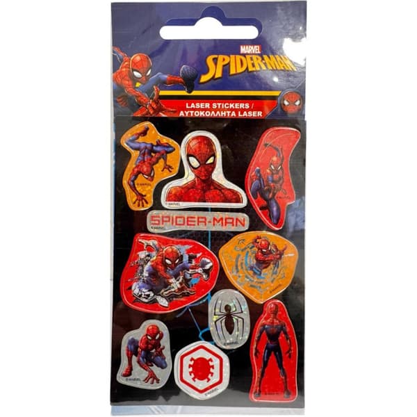 Holografiskt klistermärke set med Spiderman Dark Shining