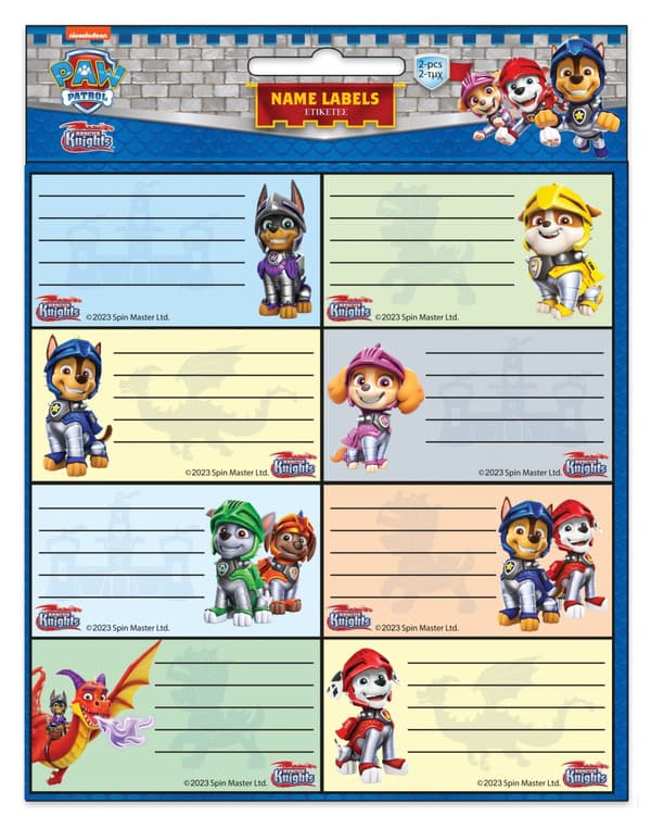 Paw Patrol riddar anteckningsbok etikettset med 16 delar