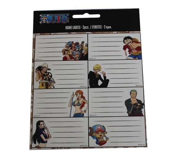 Set med 16 etiketter för anteckningsbok Luffy One Piece