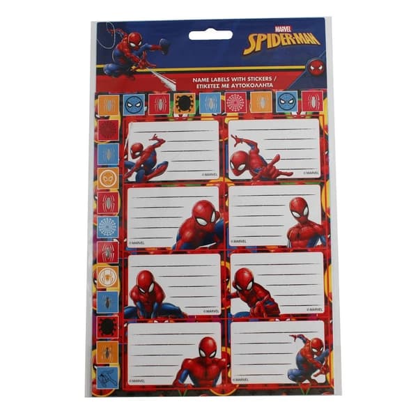 Spiderman väggnotebook etikett med klistermärken 16 st