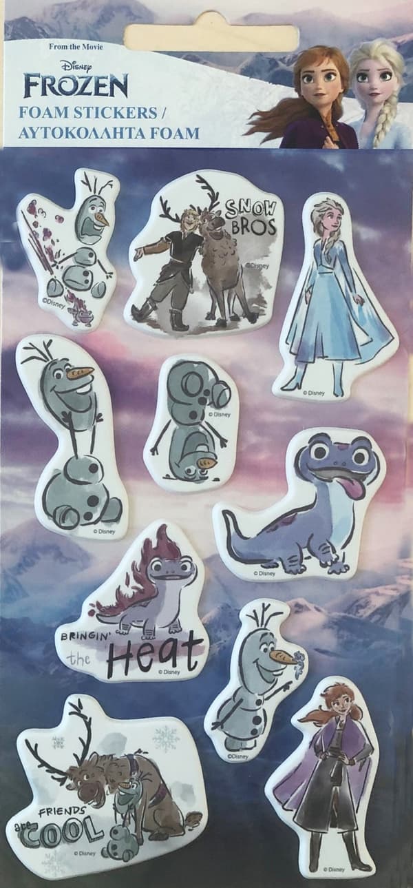Puffiga skumklistermärken i glamoröst tema från Disney Frost