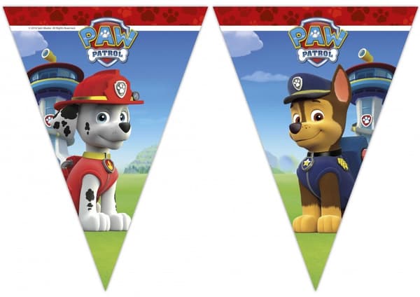 Paw Patrol Flag girlang 2,3 m - Klar för action