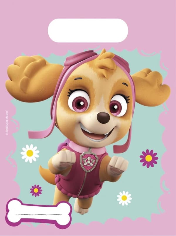 Paw Patrol presentpåsar Skye och Everest, 6-pack