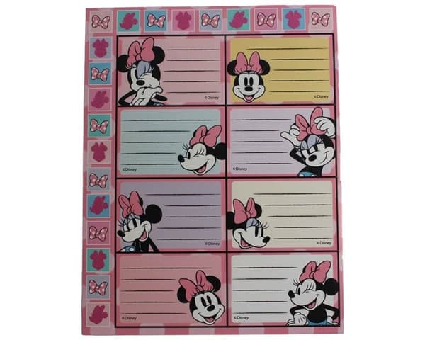 Disney Minnie Joy skrivbokset med etiketter och klistermärken, 16 delar