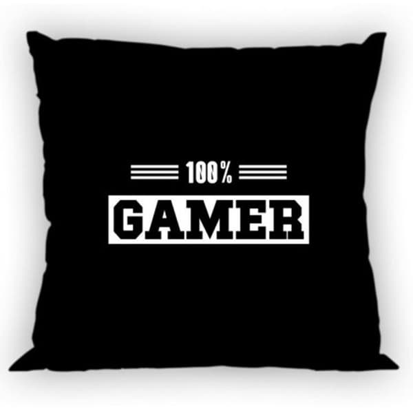 Gamer svart kuddfodral 40x40 cm