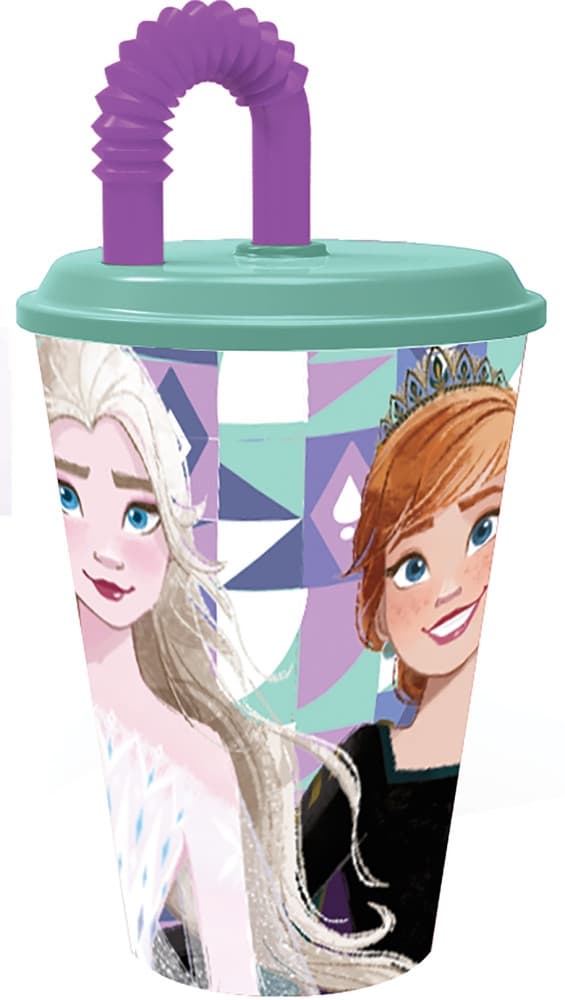 Disney Frost Frozen is Latte mugg med sugrör, plast 430 ml