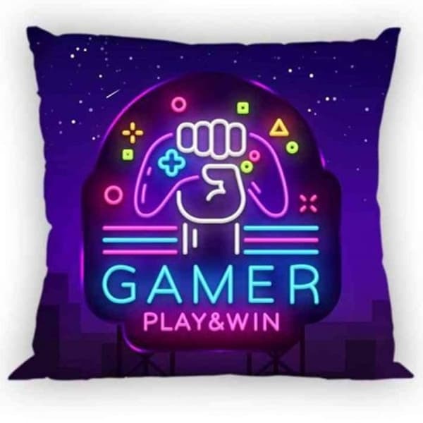 Gamer Neon kuddfodral 40x40 cm