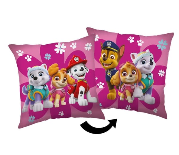 Paw Patrol kuddfodral med blommor 40x40 cm