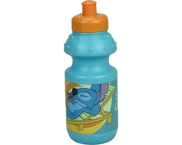 Kylig plastvattenflaska 350 ml med Disney Lilo och Stitch, sportflaska