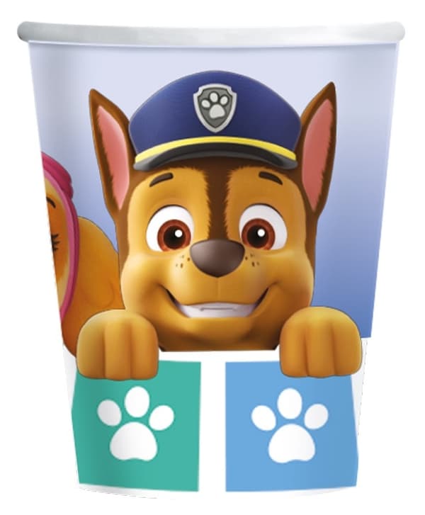 Paw Patrol Pappersmuggar med Färgglada Tassavtryck 8 stycken 250 ml
