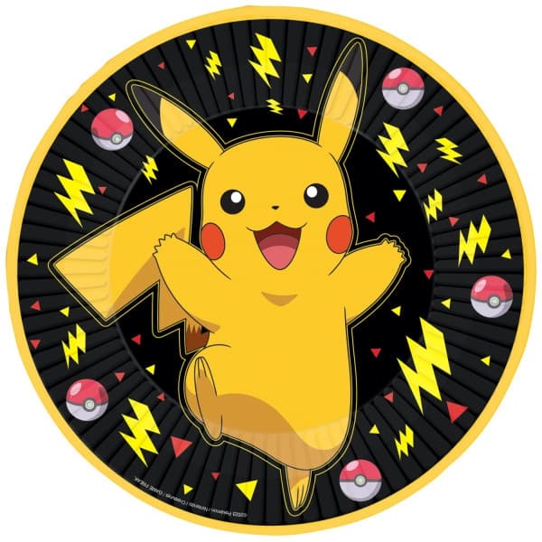 Pokémon Thunder pappersfat 8 delar 23 cm