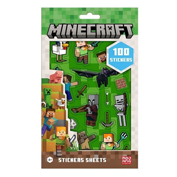 Minecraft Boom klistermärkesset med 5 ark