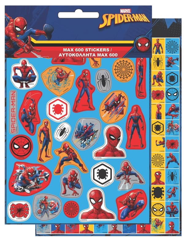 Spiderman Mörk 600-bitars klistermärke set