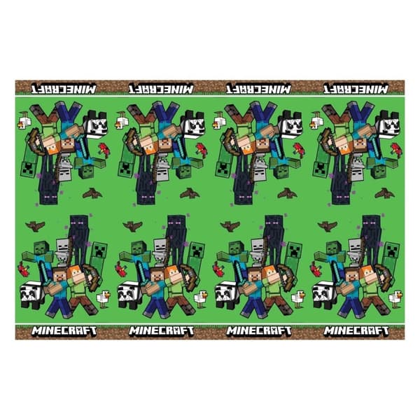 Minecraft grön plastduk 120x180 cm