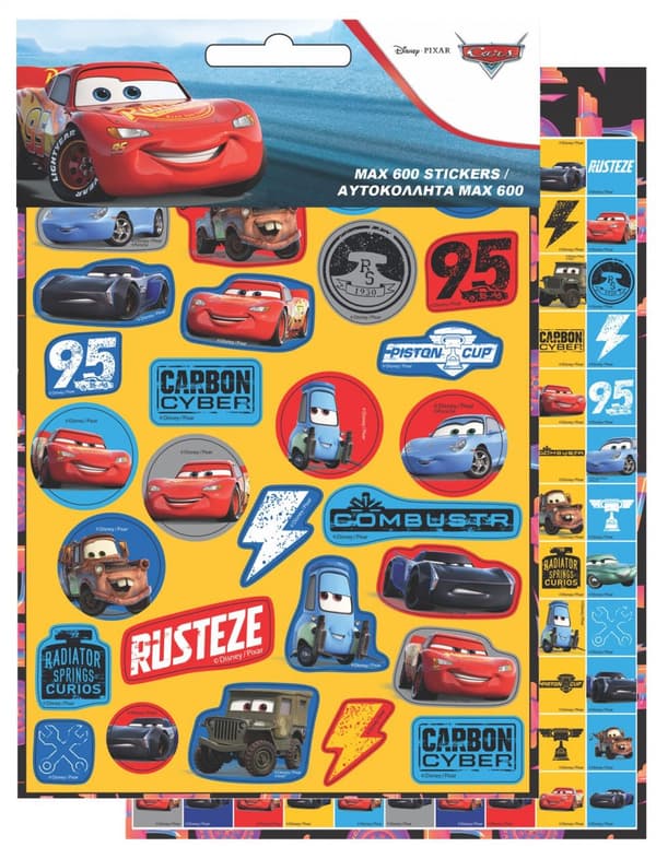 Disney Cars äventyr 600-bitars klistermärkesset