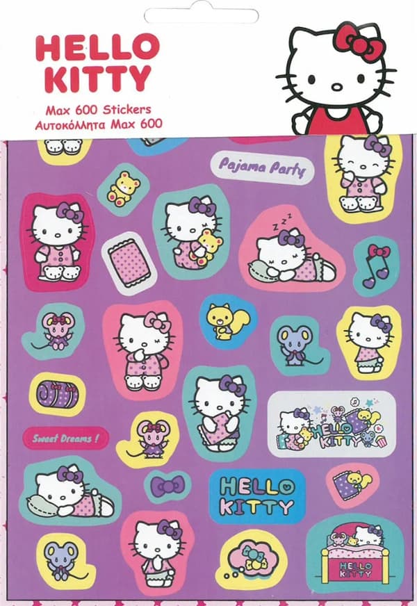 Hello Kitty 600-delars klistermärkesset med sött tema