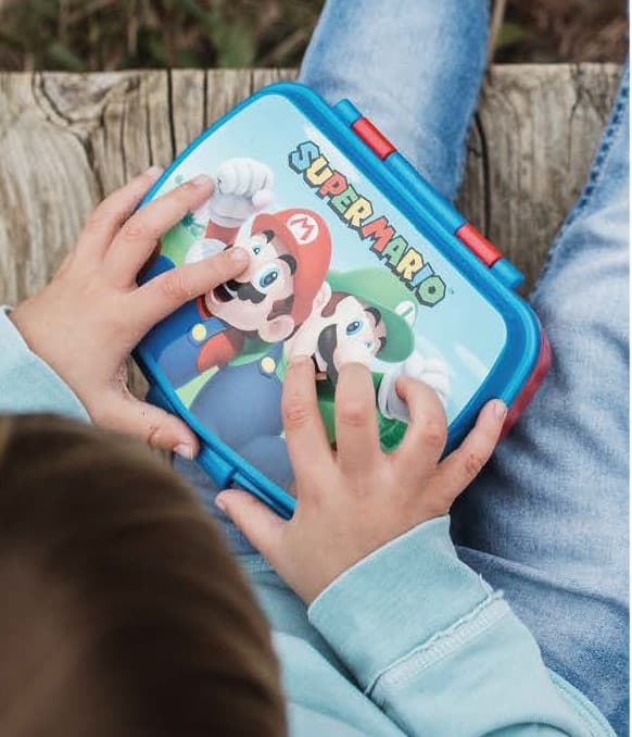 Rolig plastmatlåda Super Mario Luigi