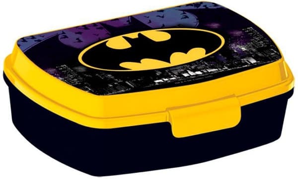 Rolig plastsmörgåslåda med Batman Bat Signal