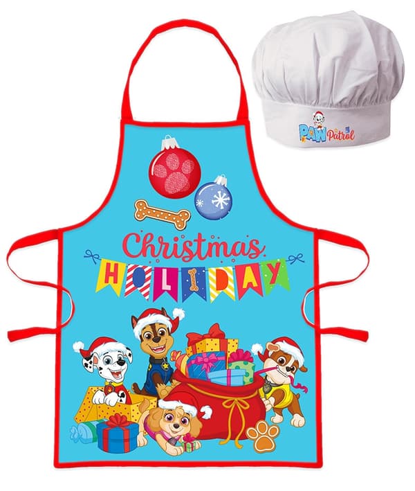 Paw Patrol Julförkläde för barn, 2-delat set
