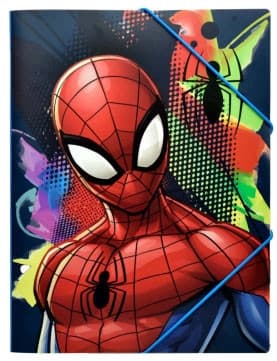 Spiderman A4 Elastisk Mapp med Splotch-Design