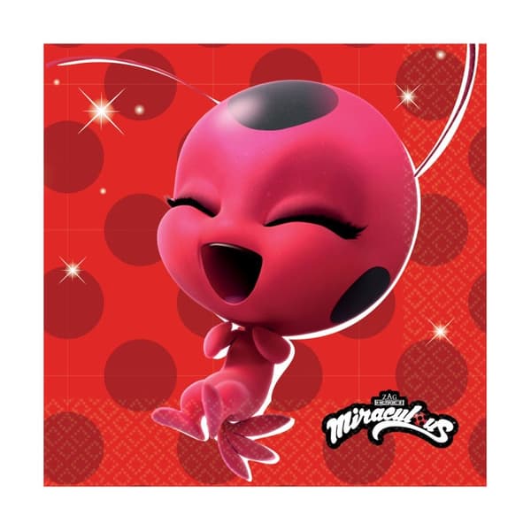 Miraculous Ladybug Kwami servetter 16 st 33x33 cm