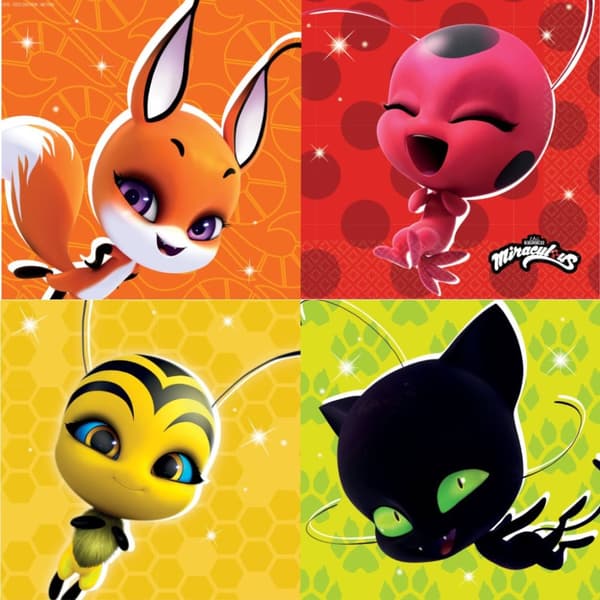 Miraculous Ladybug Kwami servetter 16 st 33x33 cm