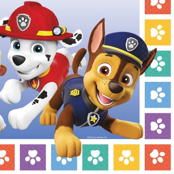 Paw Patrol Color Paws servetter 16 st 33x33 cm FSC