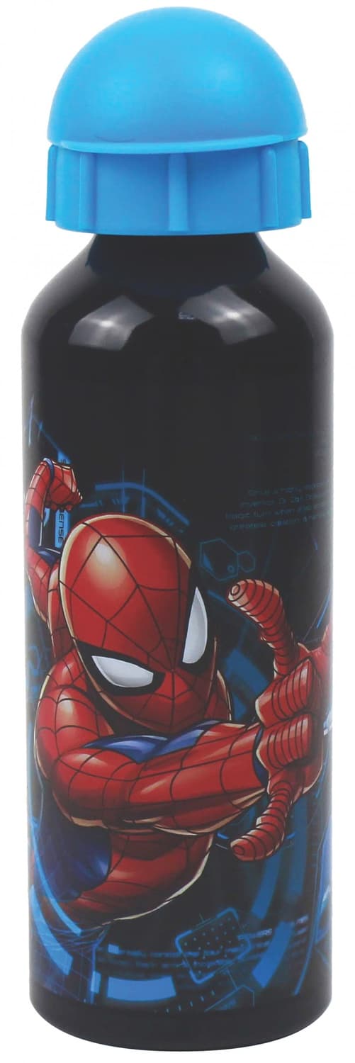 Spiderman mörk aluminiumflaska 520 ml