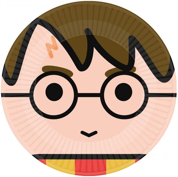 Harry Potter Pappförpackning, Grafiska Tallrikar, 8 st, 23 cm