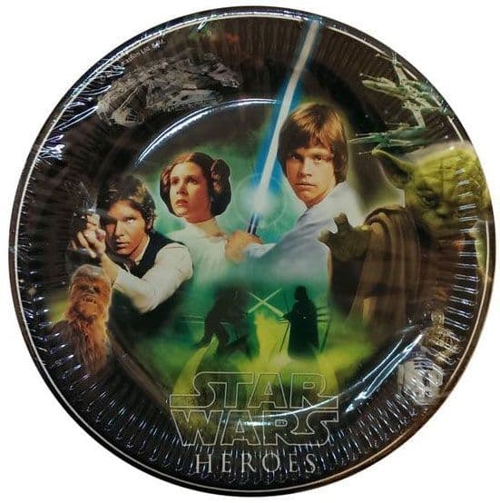 Star Wars hjältar pappers tallrikar 8 st 23 cm