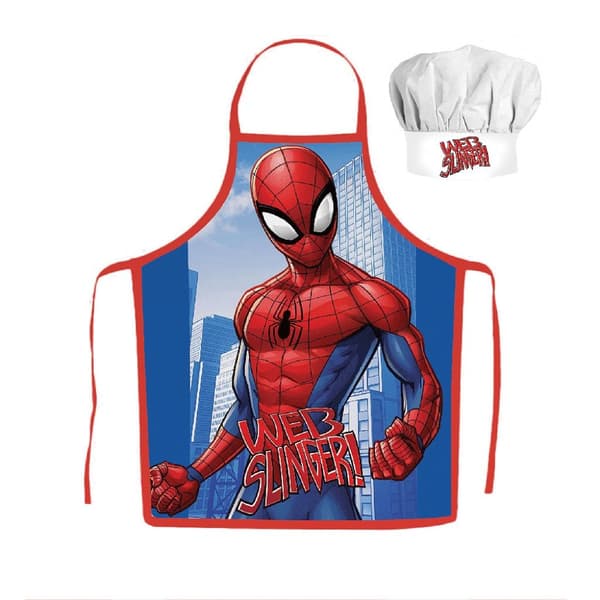 Spiderman Web Slinger barnförkläde 2-delat set