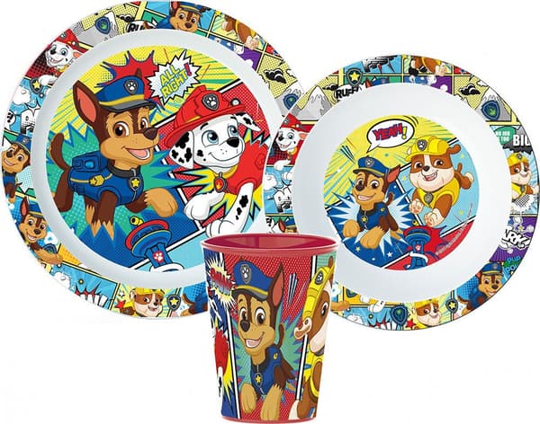 Paw Patrol middagsset, mikropartikelset, mugg 260 ml