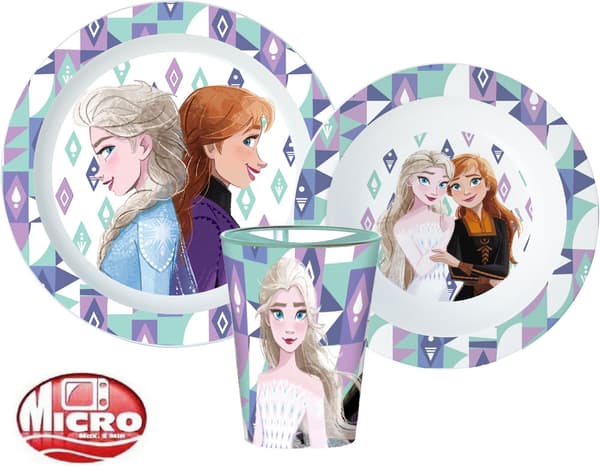 Disney Frost Äventyr middagssats, mikropå plastset med 260 ml glas