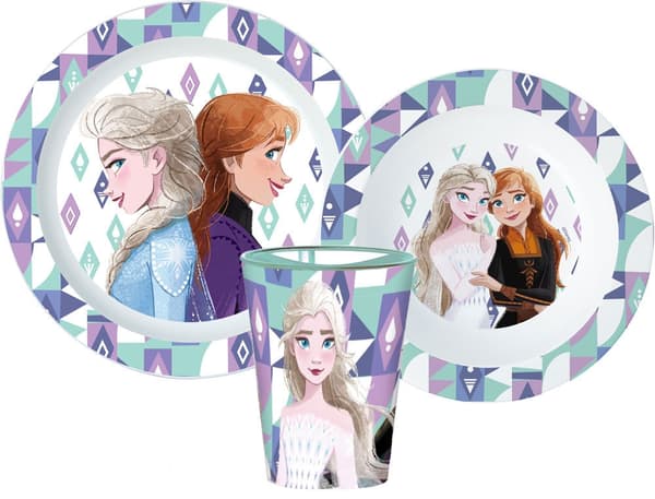 Disney Frost Äventyr middagssats, mikropå plastset med 260 ml glas