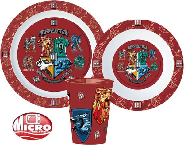 Harry Potter middagsset, mikropolymer-set, med mugg 260 ml