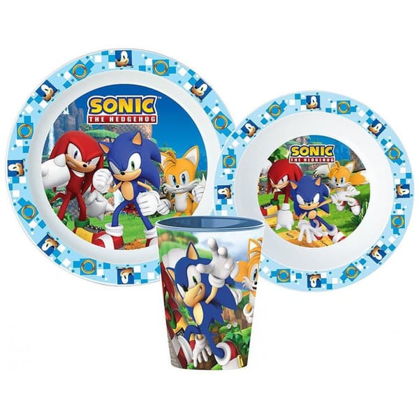 Sonic the Hedgehog serviset, mikropolymer-set med kopp 260 ml