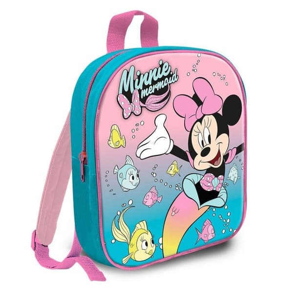 Disney Minnie Mermaid ryggsäck, väska 29 cm