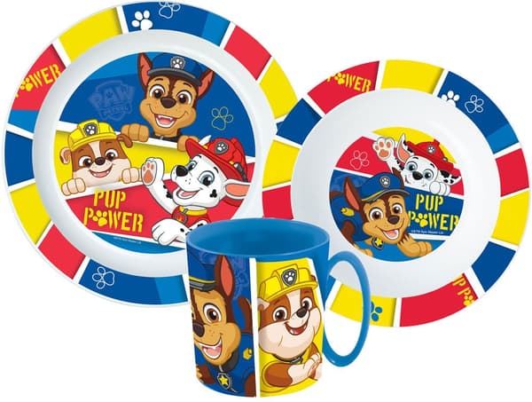 Paw Patrol Pup Power tallriksset, mikropartikelset med muggar 350 ml